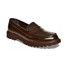 Fox Shoes Y996051060 Kahverengi Rustik Alçak Tabanlı Kadın Makosen Ayakkabı Kahverengi