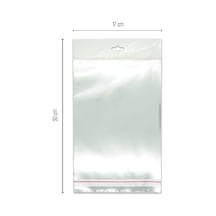 17X30 Sedefli Askılı Askı Kısmı Beyaz Bantlı Opp Parlak-Şeffa