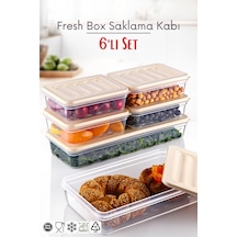 Nandy Home Set Freshbox Saklama Kabı Set 4 Krem 6'lı