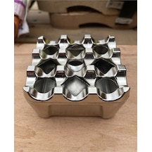 Küllük Metal Kare Kırılmaz Paslanmaz Cafe Kafe Küllük Restaurant Çay Bahçesi Kül Tablası Metal Bej