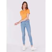 Colin's Colins 759 Lara Süper Slim Fit Normal Bel Dar Paça Mavi Kadın Pantolon 001