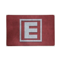 Karmat Eczane Paspası, E Logolu Paspas, Dijital Baskılı Paspas Kırmızı-45 X 70 Çok Renkli