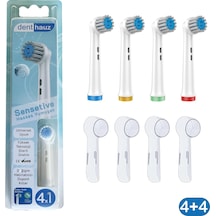 Sensetive - Ekstra Yumuşak Oral-b Uyumlu Diş Fırçası Başlığı + Fırça Koruma Kapağı