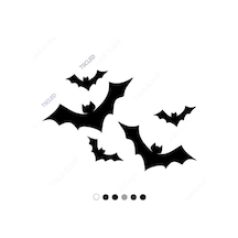 Sürü Halinde Uçuşan Yarasalar Sticker 17Cm