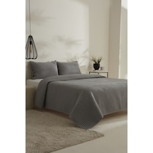 Karaca Home Elie Çift Kişilik Yatak Örtüsü Seti Gri Gri