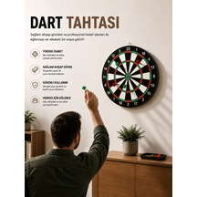 Mey İthalat 17 İnç Dart Tahtası Sağlam Ahşap Gövde Ve Uzun Ömürlü Kullanım