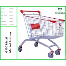 G100 Metal Market Alışveriş Arabası 100 Litre