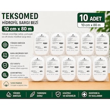 Teksomed 10 Cm 80 M Hidrofil Sargı Bezi 10 Adet