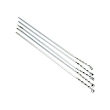 60 Cm Burgulu Dar Yassı Mangal Şişi - Tavuk Ve Kanat İçin