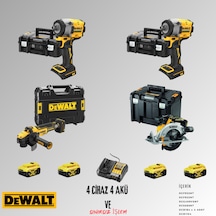 Dewalt DCF922NT + DCF922NT + DCG409VSNT + DCS565NT 4 Adet 5 Amper Akü + Şarj Aleti Set