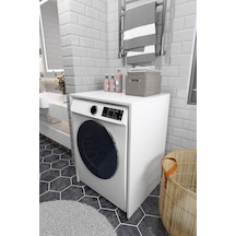 Çamaşır Makinesi Dolabı Kurutma Makinesi Uyumlu Kapaksız Dolap 91.8 X 67.3 X 60 Cm Beyaz