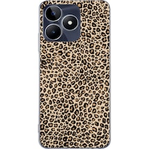 Realme C53 Uyumlu Leopar Tasarımlı Baskılı Silikon Kılıf Renkli