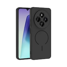 Zore Redmi 14c Kılıf M-safe Şarj Özellikli Ogaa Meta Kapak - Siyah