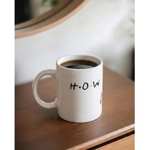 How You Doin Temalı Seramik Kahve Kupası Açık Altın