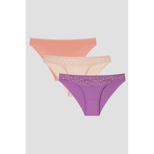 Penti Joyful Spring Dantel Detaylı 3lü Slip Külot
