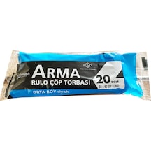 Arma Orta Boy Çöp Torbası Poşeti Siyah 30 L 20'li 55 x 60 CM
