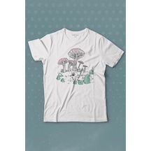 Mashroom Forrest Mantar Orman Outdoor Retro Baskılı Tişört Çocuk T-shirt 001