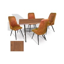 Japon - Çırağan Masa Takımı - 80x140 Werzalit, Wermodin Ve Allzalit Tabla - Novagento - Kiremit Çok Renkli
