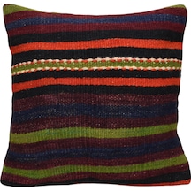 Zehra Abla Halı Yeni El Dokuma Dekoratif Kilim Kırlent Yastık Kılıfı 6791 Çok Renkli