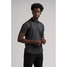 Regular Fit Yakalı Ve Cepli Desenli Erkek Klasik T-shirt 001