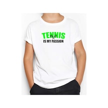 Zepplin Giyim Tennis is My Passion Beyaz Çocuk Tişört Beyaz