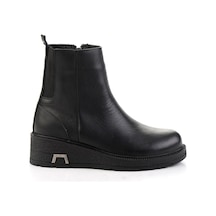 Siyah Hakiki Deri Kadın Bot & Bootie K02717251903 Siyah