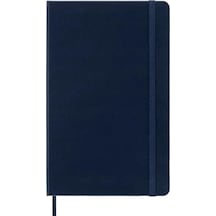 Moleskine Klasik Defter, Sert Kapak, Büyük 5" X 8.2" Çift Düzen, Çizgili/düz, Safir Mavisi, 240 Sayfa