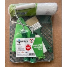 Luna Fırça Boyacı Seti Rulo Seti Kestirme Fırça Mikrofiber Bez 6pcs