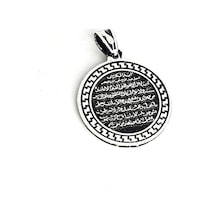 Nazar Dualı 925 Ayar Gümüş Kolye Ucu 2 Cm (532385463)