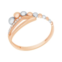 Diamond Line - Gülaylar - Pembe Beyaz Altın 14 Ayar Koleksiyon Yü