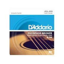 D'addario Ej16 Phosphor Bronze Serisi Akustik Gitar Tel Seti 12-