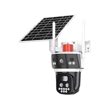 Onqam Rx-59g 2x3mp 4g Dış Mekan Güneş Enerjili Ptz Güvenlik Kamerası - 10x Optik Zoom, 2 Lensli