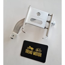 Telefon Tutucu Gri Ayna Yeri Bağlantılı - Motosiklet E-bıke