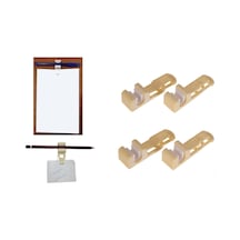 Bilgisayar Askı Kalem Ve Kağıt Tutturma Aparatı 8 Li Set 5x2x2cm Krem
