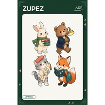 Minik Kış Kütüphanesi 19x25 Cm Ütüyle Uygulanan Baskı Zpz1156 - 928157299