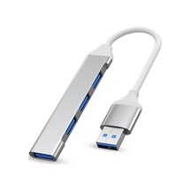 Usb Hub Çoklu Bağlantı Noktası Adaptörü, 4'ü 1 Arada Usb Bağlantı Noktası Ayırıcı, 5 Gbps Veri Aktarımı, Alüminyum Gümüş