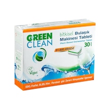 Green Clean Bulaşık Makinası Tableti 30'lu - Bitkisel Formül, Parlatıcı Ve Tuz E 2'li Ekonomik Tarı