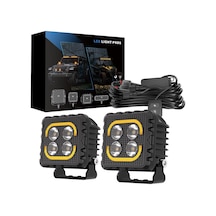 Off Road 3 İnç Led Aydınlatma Kaput Üstü Led Tampon Gündüz Led Ve Sis Farı Projektör Lambası Seti