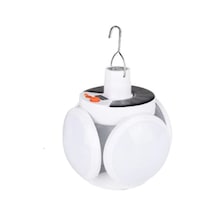 Jp8801 Solar Ve Adaptörlü 5 Kanatlı 5 Modlu Kamp Bahçe Lamba (546966543) Beyaz