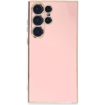 Newface Samsung Galaxy Uyumlu S23 Ultra Kılıf Volet Silikon Semeglbl - 93 - Pembe