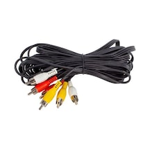 3 RCA Erkek TO 3 RCA Erkek Kompozit Görüntü Video AV Ses Kablo 2