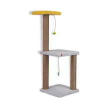 Catnipli İki Katlı Kedi Tırmalama Tahtası, 82 Cm Gri