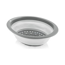 Qlux İdeas Katlanır Süzgeç Bpa İçermez Ev Ofis Kamp Karavan Katlanır Oval Süzgeç L-00570 Gri Plastik Diğer