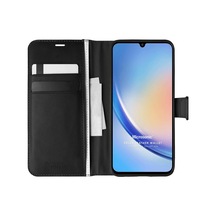 Samsung Galaxy A34 İçin Kılıf Delux Leather Wallet Siyah Galaxy A34 İle Uyumlu Kılıf - Siyah
