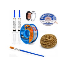 Lehim Seti 0,8 Mm 40 Gr Lehim Teli Flux Cp-3015 Lehim Emme Ve Yol Çekme Teli Temizleme Set St471