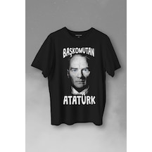 Başkomutan Atatürk Mavi Gözlü Gazi Reis Baş Komutan Baskılı Tişört Unisex T-shirt 001