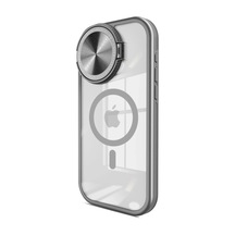Apple İphone 15 Pro Kılıf Teleskop Lens Magsafe Silikon Kapak - Titan Gri 0.2M-Çok Renkli