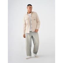 Regular Fit Erkek Gömlek U.kol Bej
