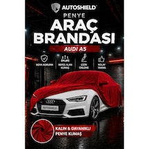 Audi A5 Sedan Penye Araç Brandası Kumaş Garaj Brandası Oto Koruma Örtüsü Kırmızı