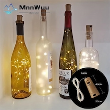 Pembe Mantarlı Led Şarap Şişesi Işıkları, 1/2/3 M Mantar Işıkları Dekorasyon  3m